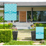 Pixelated Chevron Large Garden Flag - Single Sided (Personalized)