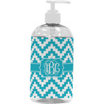 Pixelated Chevron Plastic Soap / Lotion Dispenser (16 oz - Large - White) (Personalized)