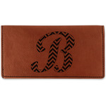 Pixelated Chevron Leatherette Checkbook Holder (Personalized)