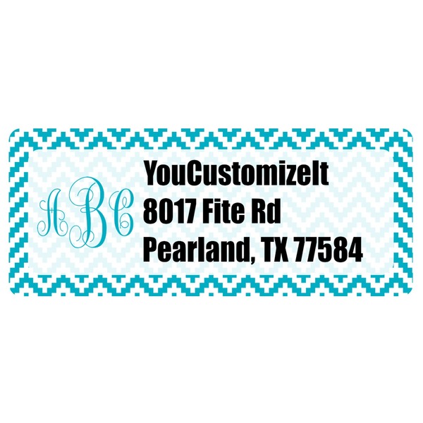 Custom Pixelated Chevron Return Address Labels (Personalized)