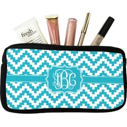 Pixelated Chevron Makeup / Cosmetic Bag (Personalized)