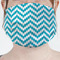 Pixelated Chevron Mask - Pleated (new) Front View on Girl