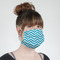 Pixelated Chevron Mask - Quarter View on Girl