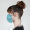 Pixelated Chevron Mask - Side View on Girl