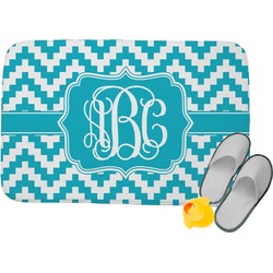 Pixelated Chevron Memory Foam Bath Mat (Personalized)