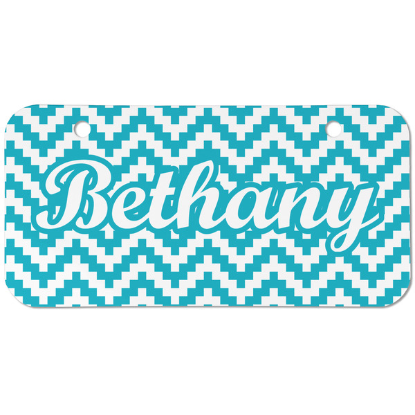 Custom Pixelated Chevron Mini/Bicycle License Plate (2 Holes) (Personalized)