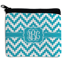 Pixelated Chevron Rectangular Coin Purse (Personalized)