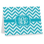 Pixelated Chevron Note cards (Personalized)