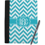 Pixelated Chevron Notebook Padfolio - Large w/ Monogram