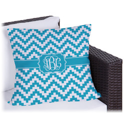 Pixelated Chevron Outdoor Pillow - 16" (Personalized)