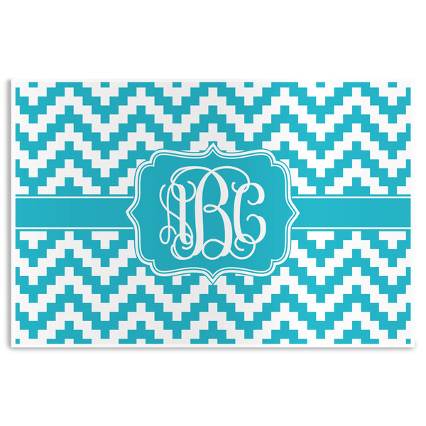 Custom Pixelated Chevron Disposable Paper Placemats (Personalized)