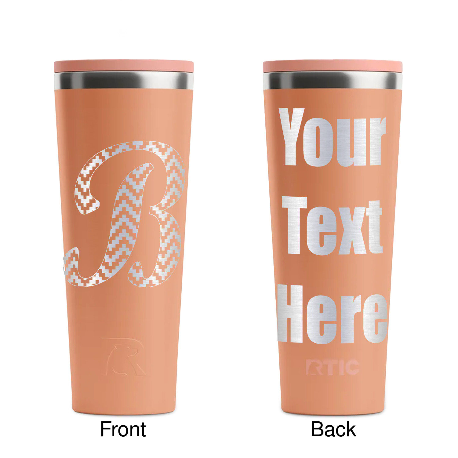 https://www.youcustomizeit.com/common/MAKE/163634/Pixelated-Chevron-Peach-RTIC-Everyday-Tumbler-28-oz-Front-and-Back.jpg?lm=1698257457
