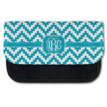 Pixelated Chevron Canvas Pencil Case w/ Monogram