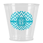 Pixelated Chevron Plastic Shot Glass (Personalized)