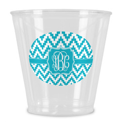 Pixelated Chevron Plastic Shot Glass (Personalized)