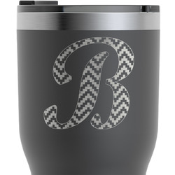 Pixelated Chevron RTIC Tumbler - Black - Engraved Front (Personalized)