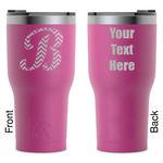 Pixelated Chevron RTIC Tumbler - Magenta - Laser Engraved - Double-Sided (Personalized)