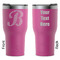 Pixelated Chevron RTIC Tumbler - Magenta - Double Sided - Front & Back