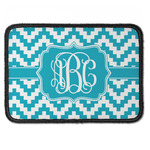 Pixelated Chevron Iron On Rectangle Patch w/ Monogram