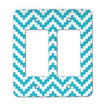 Pixelated Chevron Rocker Style Light Switch Cover - Two Switch