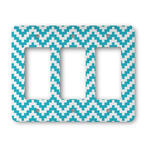 Pixelated Chevron Rocker Style Light Switch Cover - Three Switch