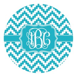 Pixelated Chevron Round Decal - Small (Personalized)