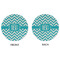 Pixelated Chevron Round Linen Placemats - APPROVAL (double sided)