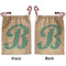 Pixelated Chevron Santa Bag - Front and Back