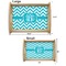 Pixelated Chevron Serving Tray Wood Sizes