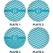 Pixelated Chevron Set of Appetizer / Dessert Plates (Approval)