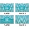 Pixelated Chevron Set of Rectangular Dinner Plates (Approval)