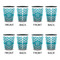 Pixelated Chevron Shot Glassess - Two Tone - Set of 4 - APPROVAL