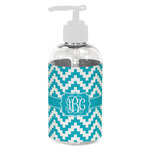 Pixelated Chevron Plastic Soap / Lotion Dispenser (8 oz - Small - White) (Personalized)