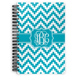 Pixelated Chevron Spiral Notebook - 7x10 w/ Monogram