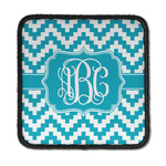 Pixelated Chevron Iron On Square Patch w/ Monogram