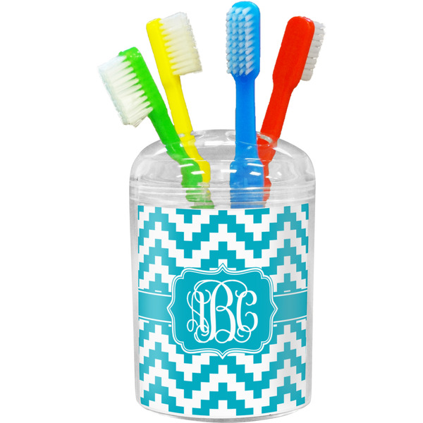 Custom Pixelated Chevron Toothbrush Holder (Personalized)