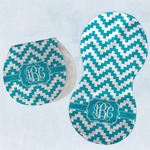 Pixelated Chevron Burp Pads - Velour - Set of 2 w/ Monogram