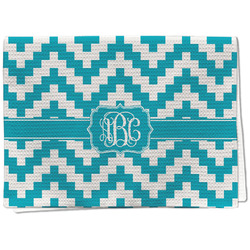 Pixelated Chevron Kitchen Towel - Waffle Weave - Full Color Print (Personalized)