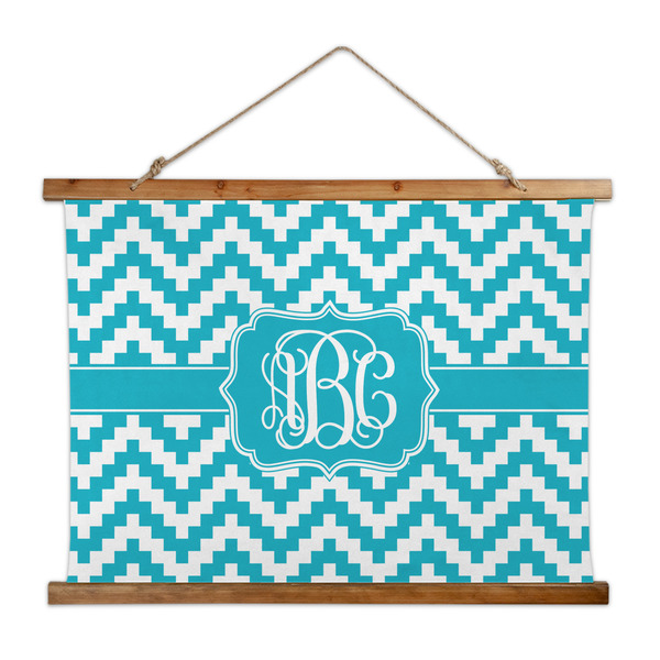Custom Pixelated Chevron Wall Hanging Tapestry - Wide (Personalized)