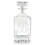 Pixelated Chevron Whiskey Decanter - 26 oz Square (Personalized)