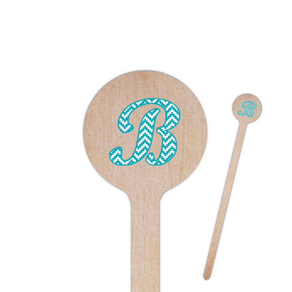 Custom Pixelated Chevron 7.5" Round Wooden Stir Sticks - Double Sided (Personalized)