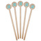 Pixelated Chevron Wooden 7.5" Stir Stick - Round - Fan View