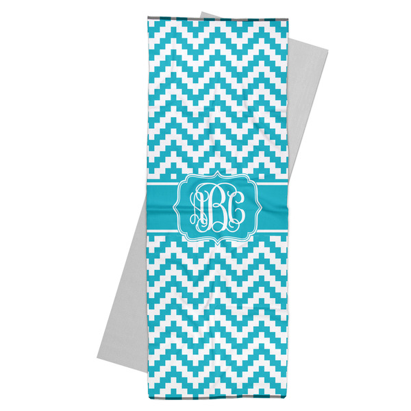 Custom Pixelated Chevron Yoga Mat Towel (Personalized)