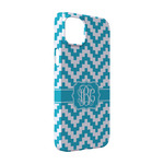 Pixelated Chevron iPhone Case - Plastic - iPhone 14 (Personalized)