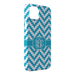 Pixelated Chevron iPhone Case - Plastic - iPhone 14 Plus (Personalized)