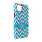 Pixelated Chevron iPhone 14 Pro Tough Case - Angle