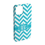 Pixelated Chevron iPhone Case - Plastic - iPhone 15 (Personalized)