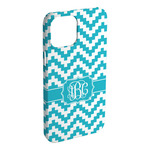 Pixelated Chevron iPhone Case - Plastic - iPhone 15 Plus (Personalized)