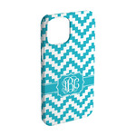 Pixelated Chevron iPhone Case - Plastic - iPhone 15 Pro (Personalized)