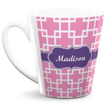 Linked Squares 12 Oz Latte Mug (Personalized)